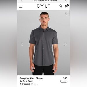 BYLT Gray Casual Button Down Shirt - LIKE NEW